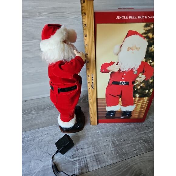 Jingle Bell Rock Santa Claus Animated Dancing Singing W Box Holiday Christmas - Picture 15 of 16